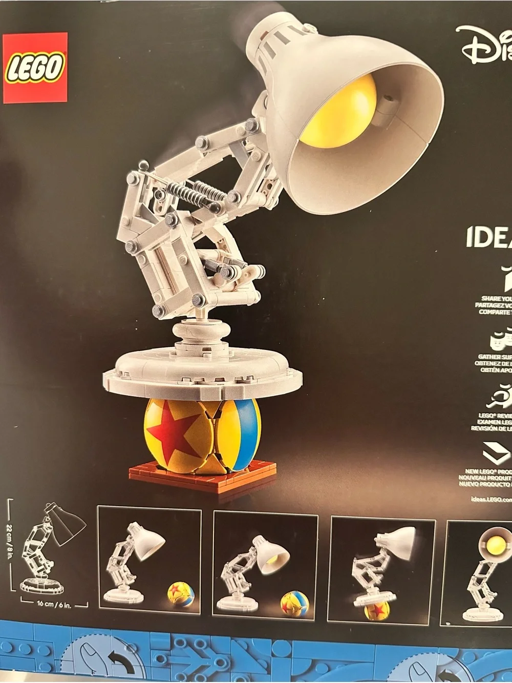 LEGO Disney Pixar Luxo Jr. Desk Lamp Building Set - Brand New
